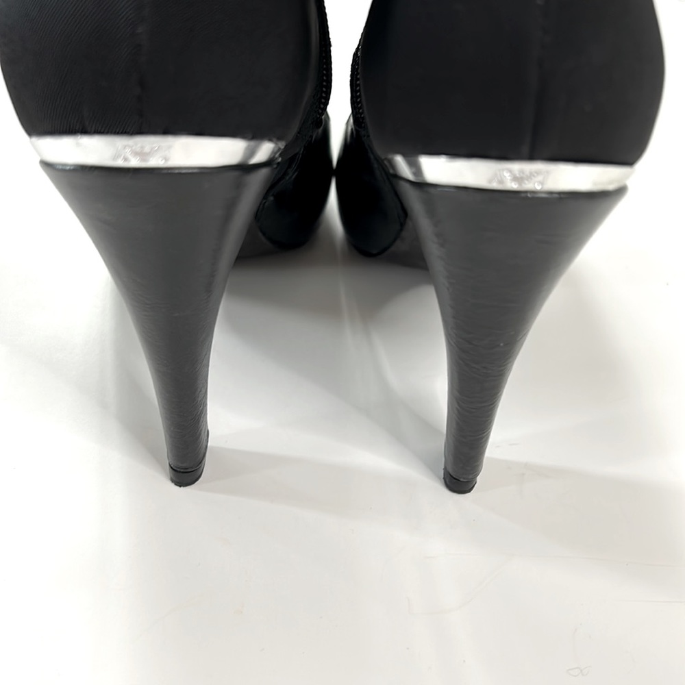 Armani Jeans Black Heeled Boots - Picture 8 of 12